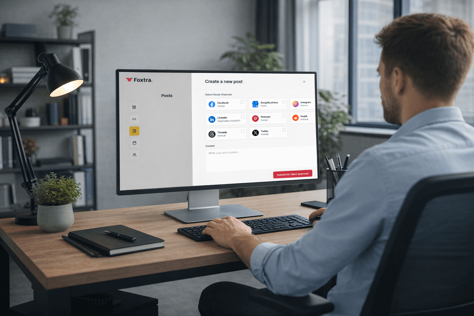 Social media portal dashboard